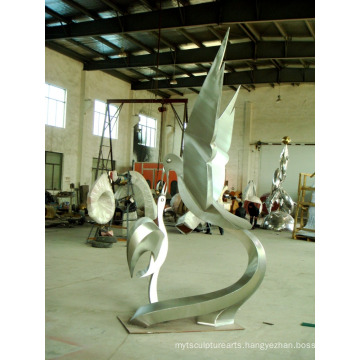 Stainless Steel Sculpture Two Doves Art Sculpture For Garden/Outdoor